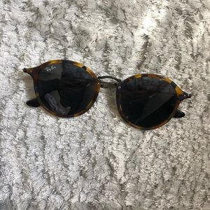 Ray ban round brown black tortoise sunglasses